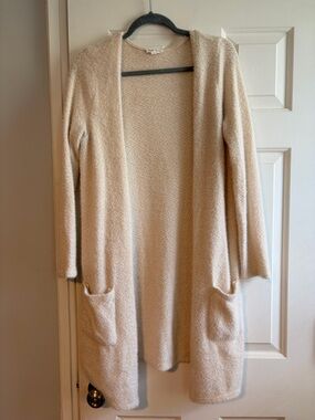 Super SOFT Cozy Open-Front Cream Women's Cardigan Sweater